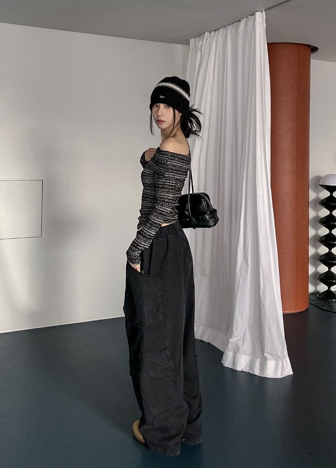 Sein Bokashi Off Shoulder Knit
