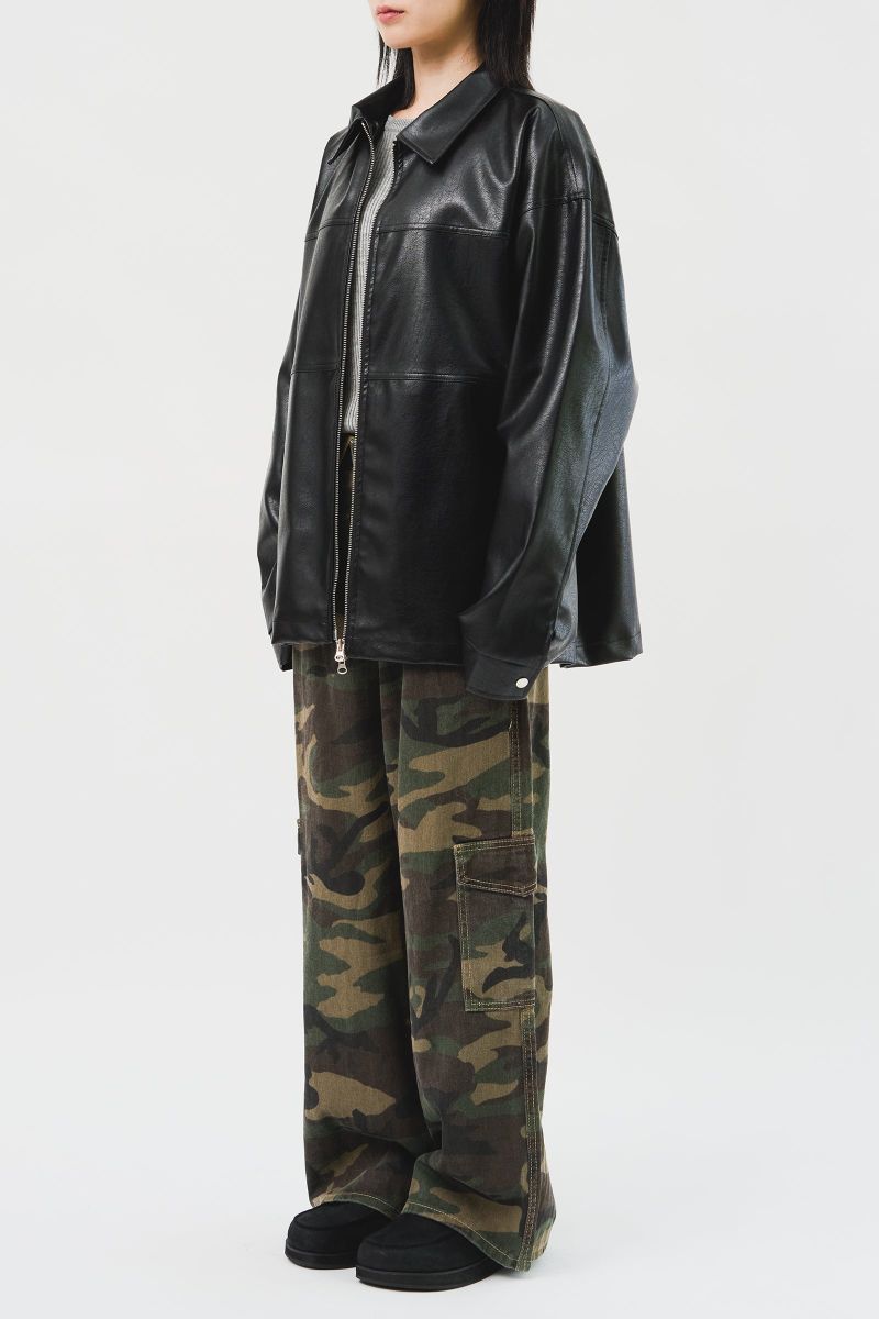 Sarto Oversized Leather Jacket