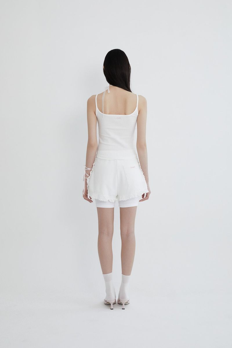 Frill lace Sleeveless (IVORY)