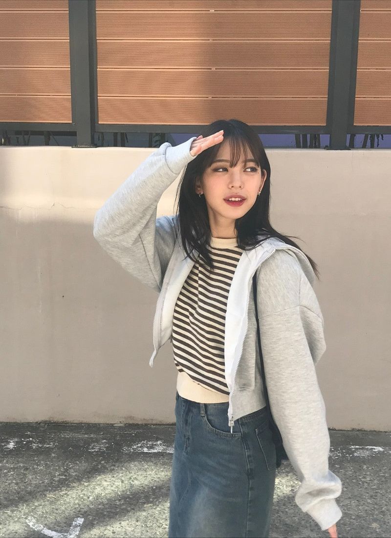 Arco iris（アルコイリス）の「Joli crop two way hood zip up（Tops）」