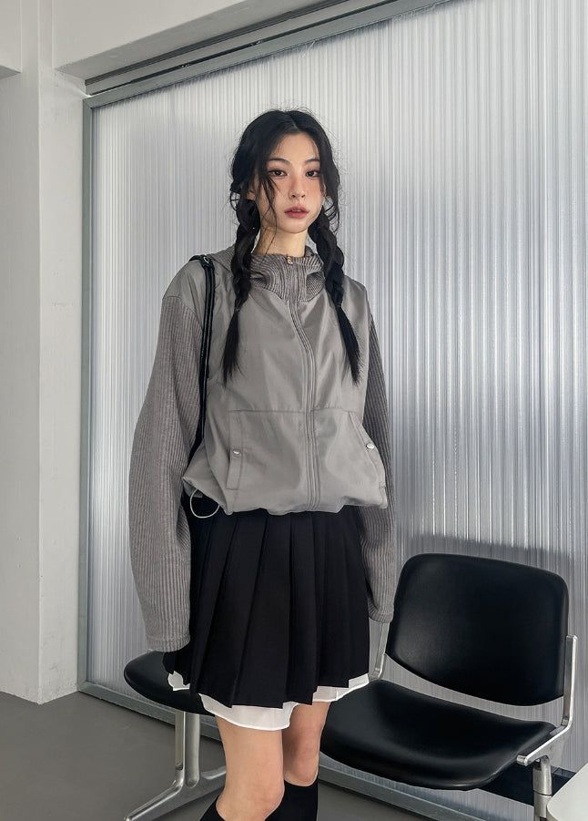 ULAN（ユレン）の「Tech Color Matching High Neck Hood Zip-Up（Tops）」