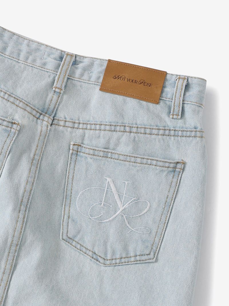 Rosie denim skirt (Light blue)