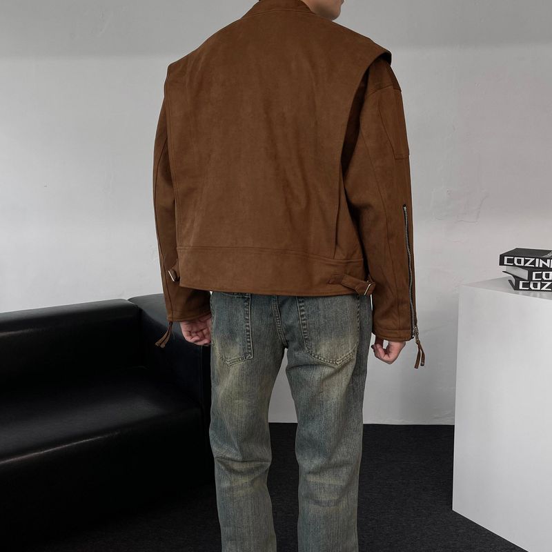 MG Suede Biker Jacket (3 colors)