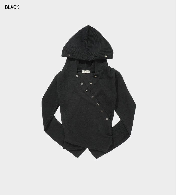 Wrap hooded crop top