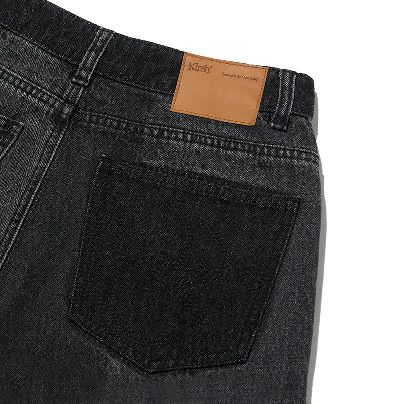 CHERRY WASHING DENIM PANTS [BLACK]