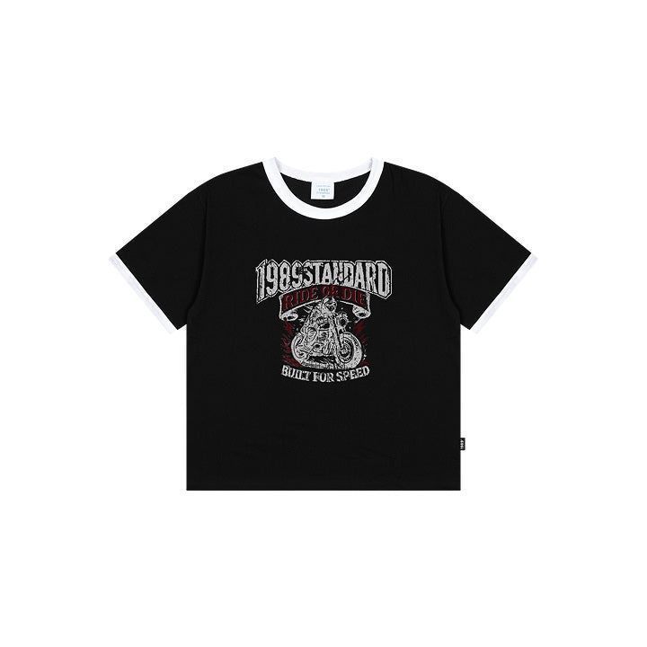 RIDER 1989 Cool Cotton Crop Ringer Short Sleeve (SRCSTD-0262)