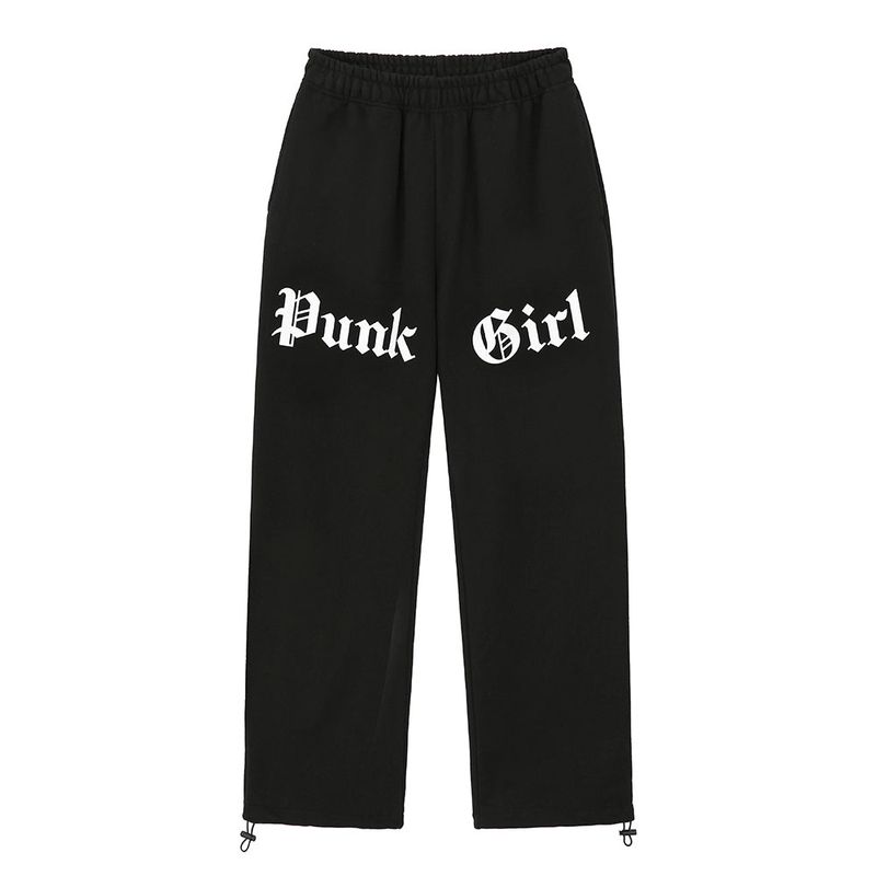 1 0 punk girl jogger pants - BLACK