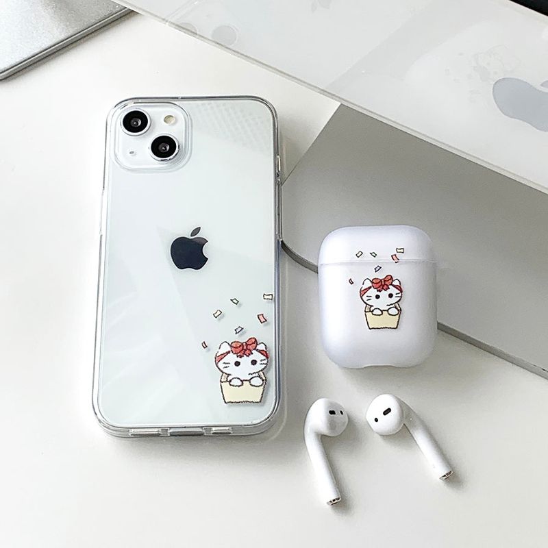 White - Surprise Somecat Couple Phone Case