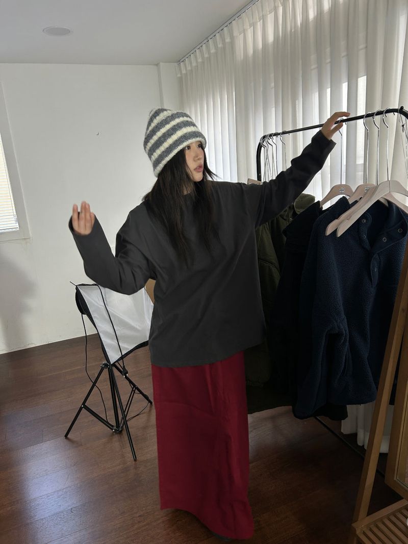 (3color) coki maxi long sk