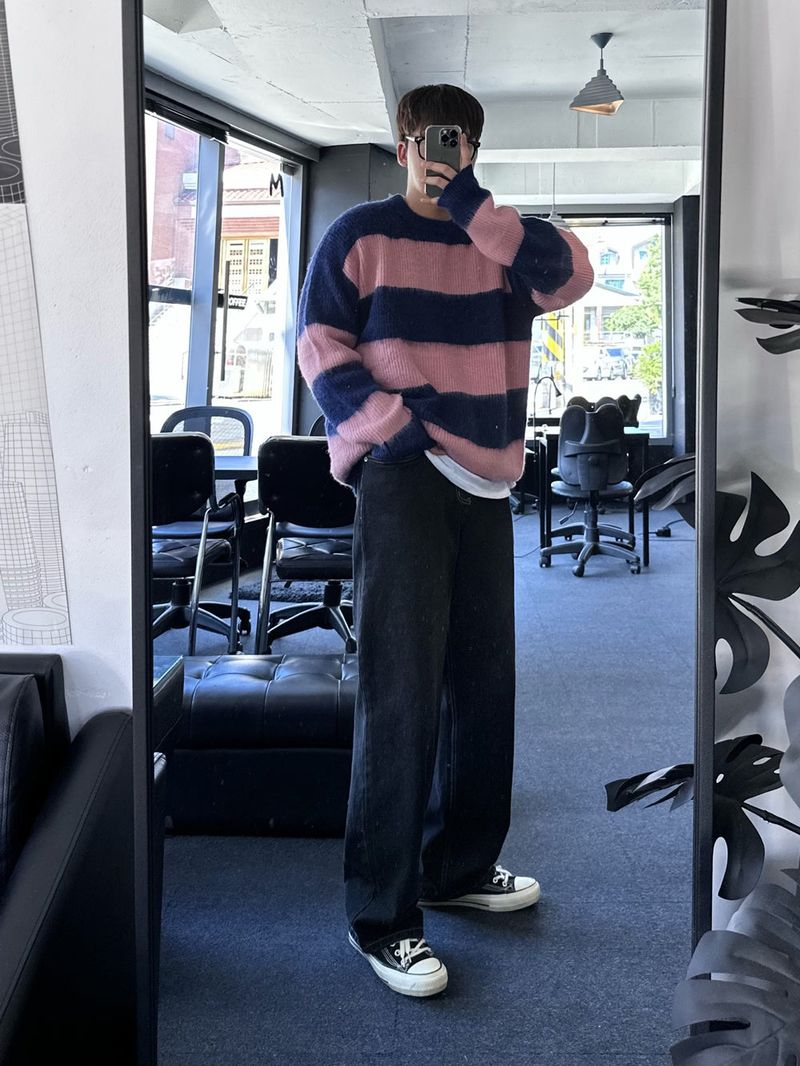 cander stripe loosefit knit