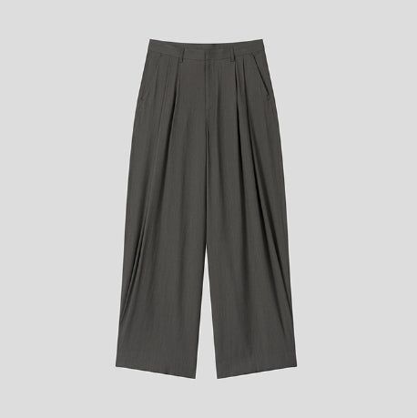 Royden Drape Two-Tuck Wide Slacks