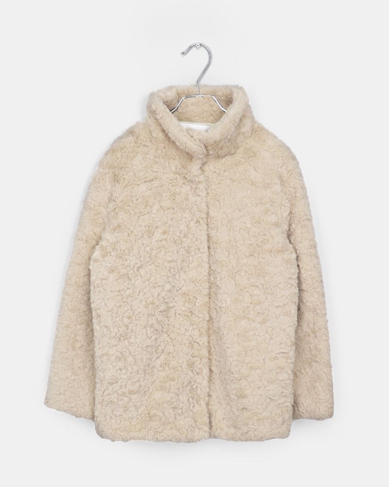 Neumin Midi High-Neck Fur Jacket