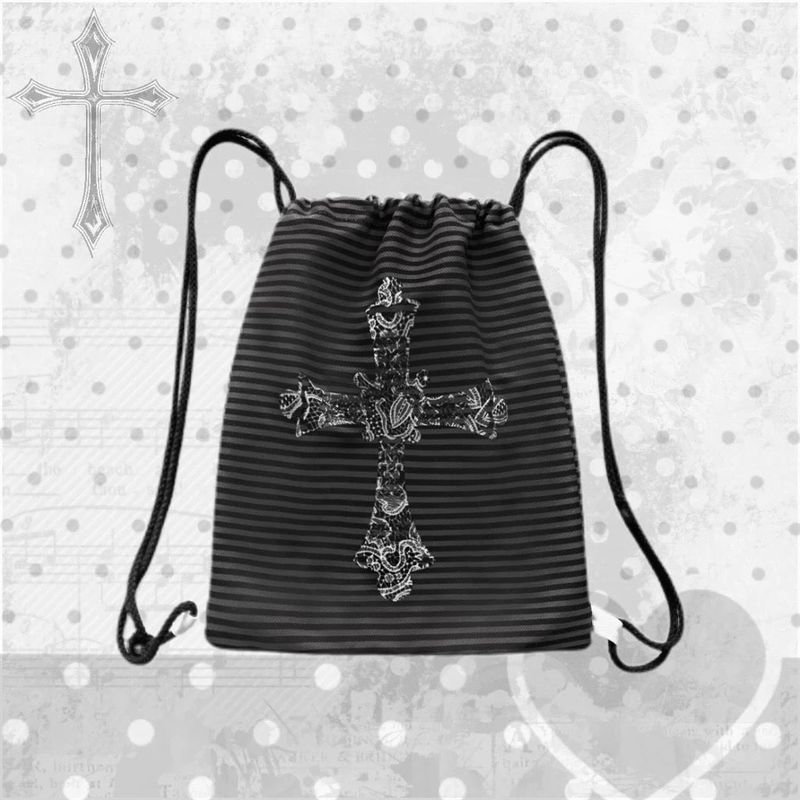 Punk Backpack Bag [Black]