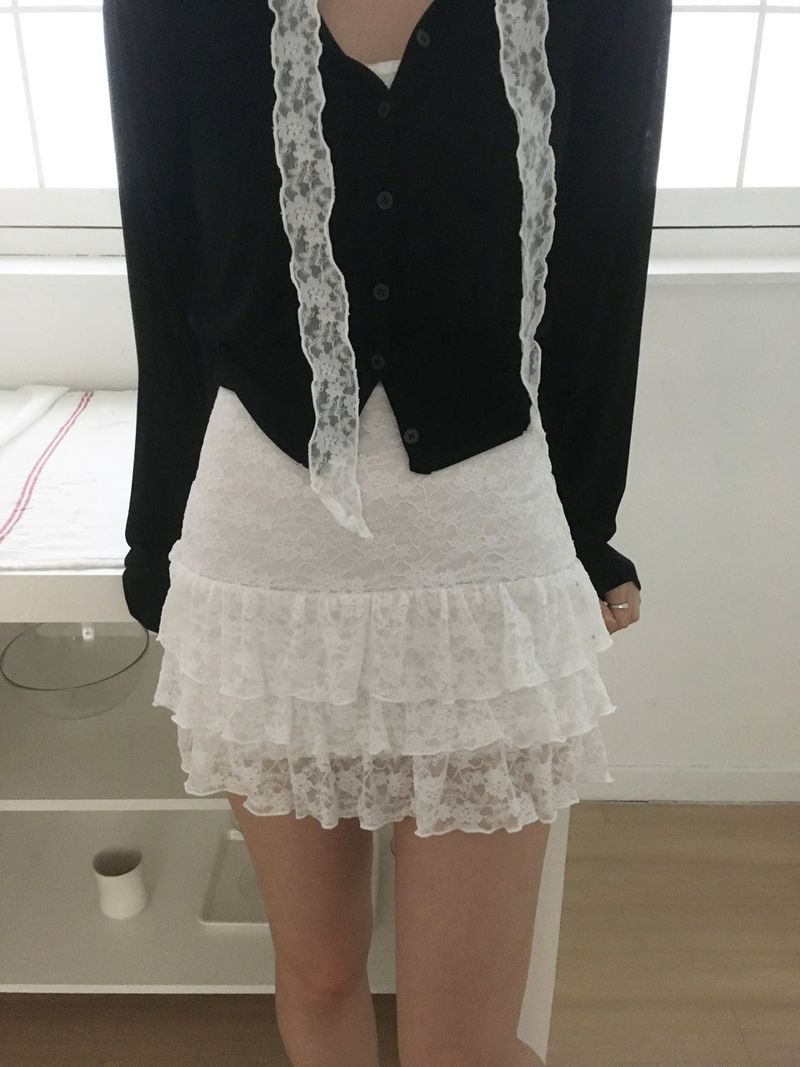 Frill Mini Dress (Tie set)
