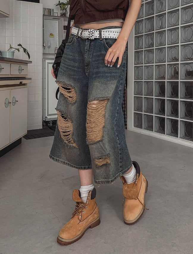 Rita Damage Maxi Bermuda Pants