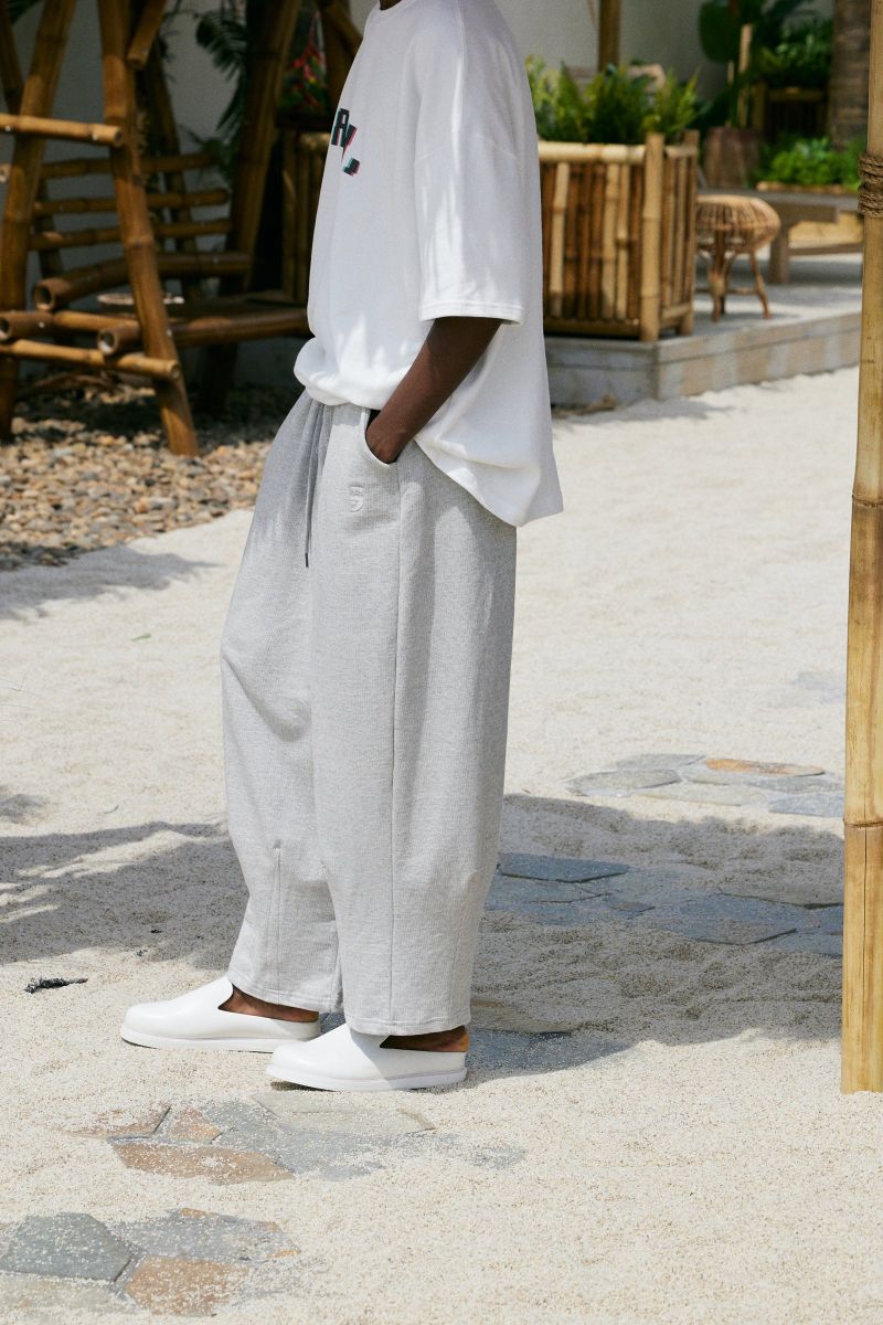 PIN-KNIT BALLOON PANTS (Gray)