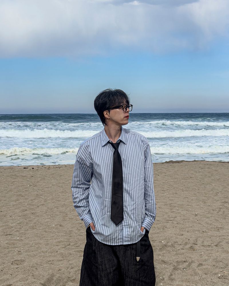 Pastel Oversized Stripe Shirt
