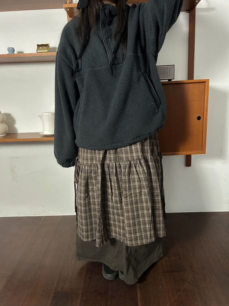 (3color) coki maxi long sk