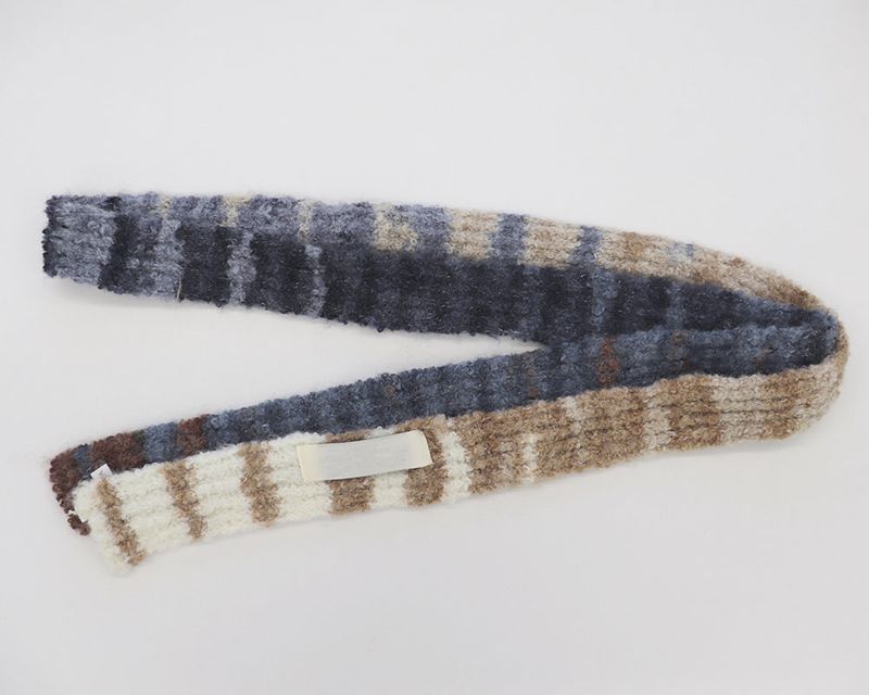 Emeon fur gradation Slim muffler scarf