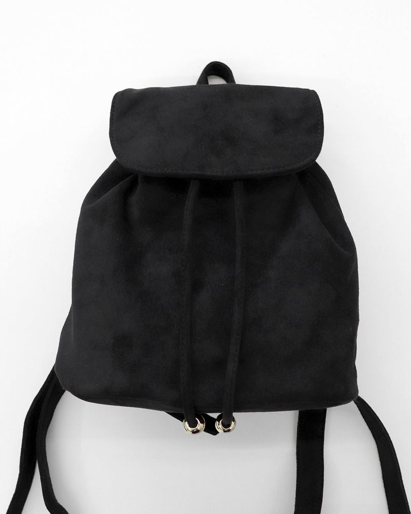 Boot string suede velvet backpack