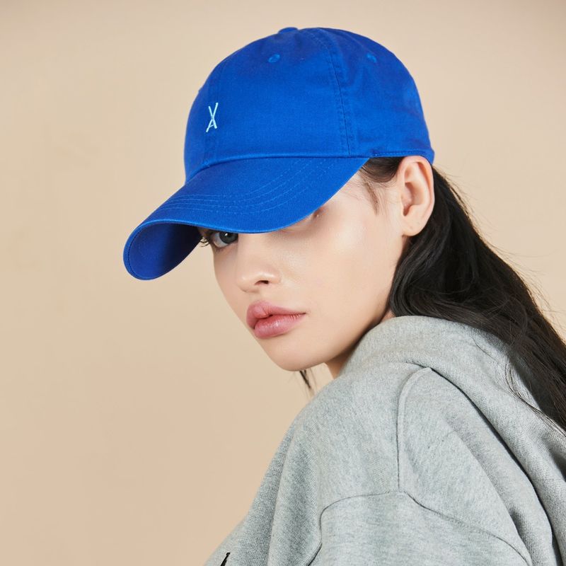 Varzar Logo Over Fit Chino Ball Cap Blue