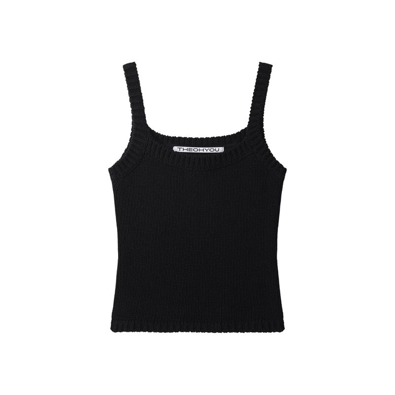KNIT SLEEVELESS (BLACK)