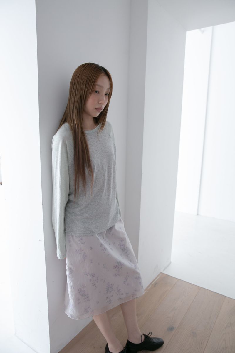 slub raglan top(2colors)
