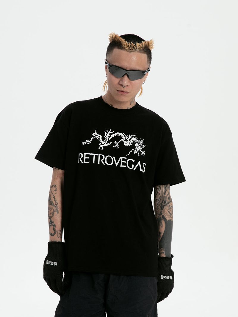 Retrovegas（レトロベガス）の「RTVG(RETROVEGAS) ボーンドラゴンスポーツTシャツ（トップス）」