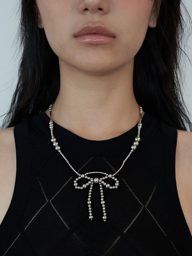 Metalic Ribbon Necklace