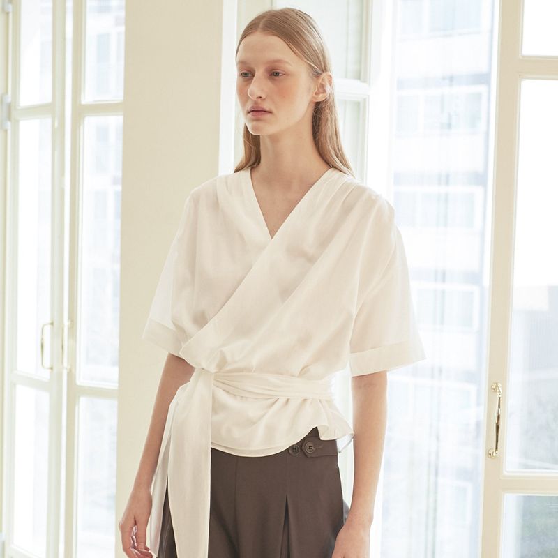VITALSIGN（バイタルサイン）の「[LINE] Wrap Strap Blouse（Tops）」