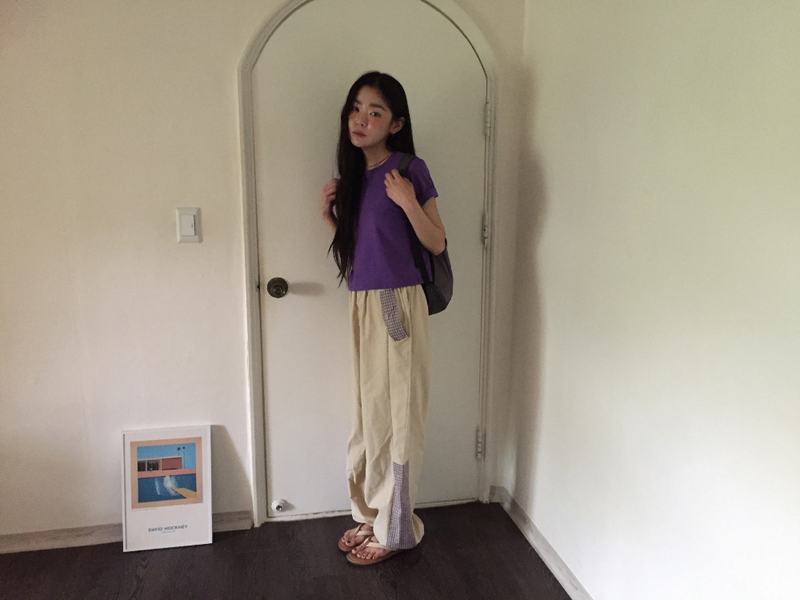 Pisso check string pants (2color)