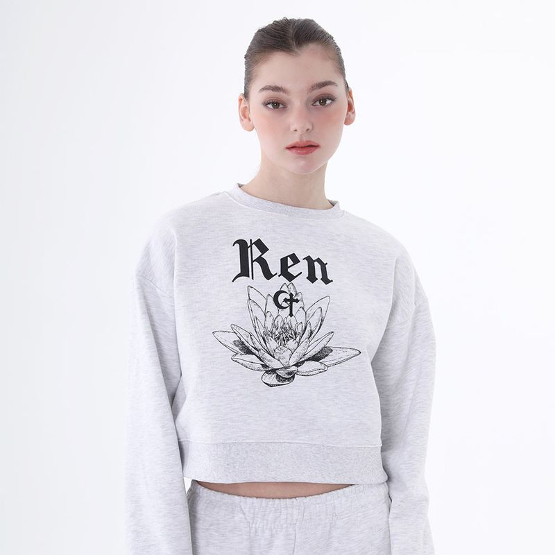CLUT STUDIO（クラットスタジオ）の「0 9 Ren crop sweatshirt - LIGHT GREY（Tops）」