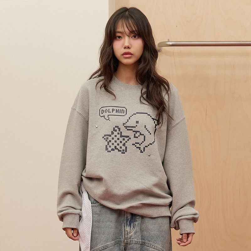Pixel Star Dolphin Sweatshirt