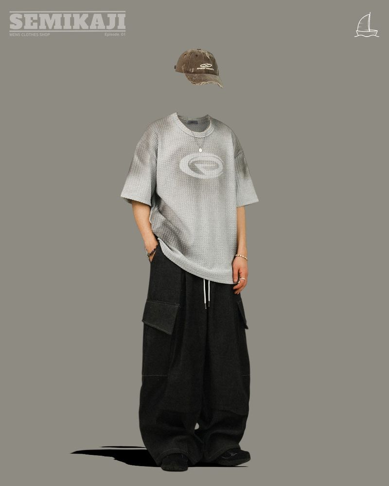 AD Non-fade Big Cargo Denim Pants