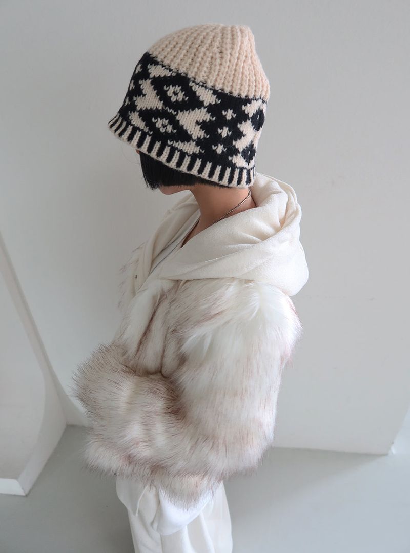 Argyle beanie bucket hat