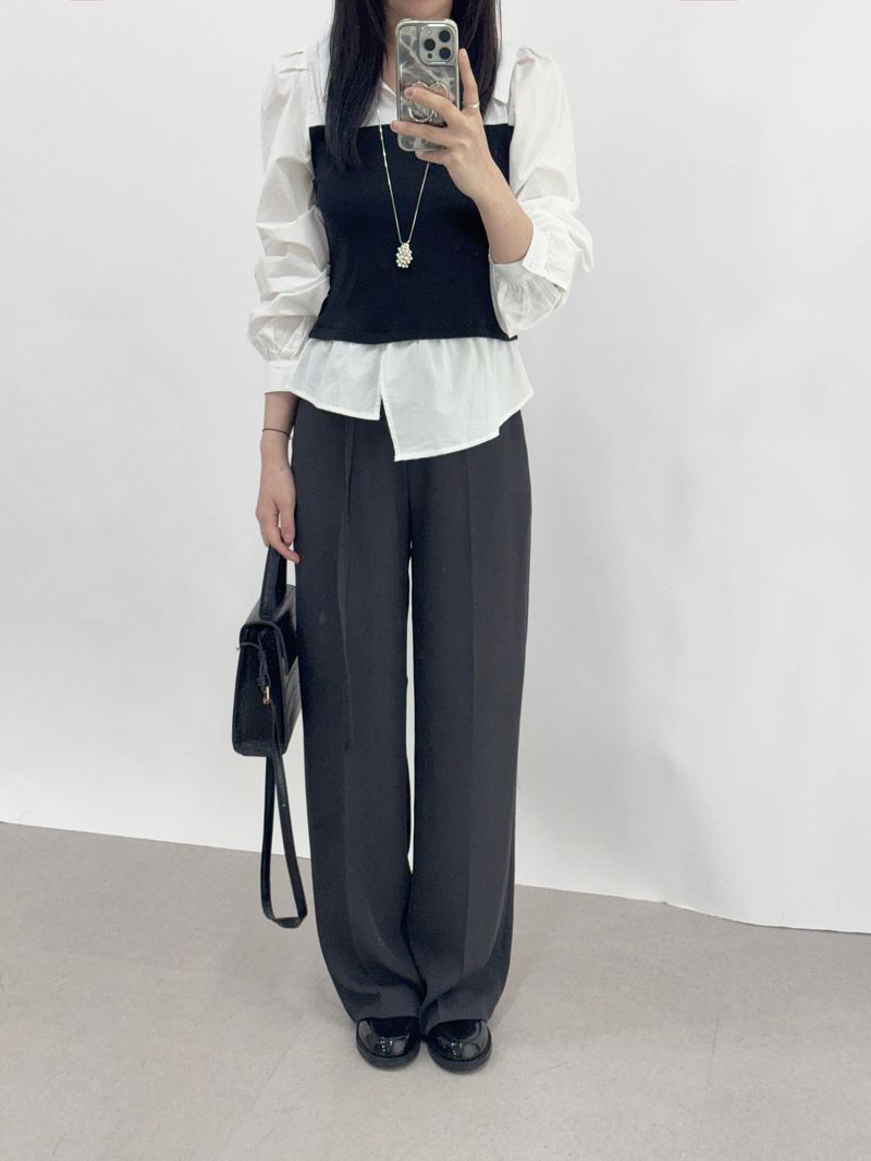 Redio Hidden Banding Slacks Pants