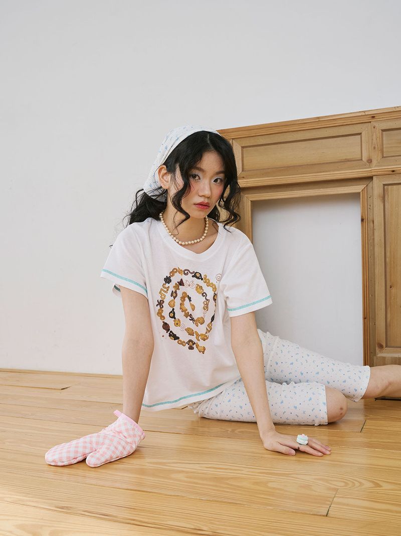 Cookie tshirt | short sleeves tshirt with real cookie print