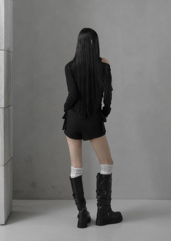 26SS★ [mnem] リングパネルボートネックトップ