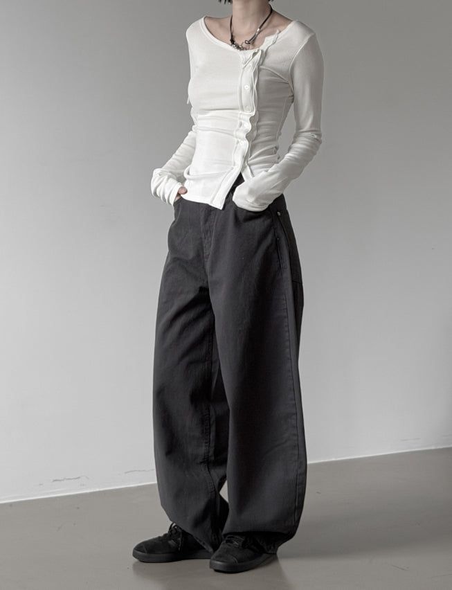 Structured Pocket Cardigan Top