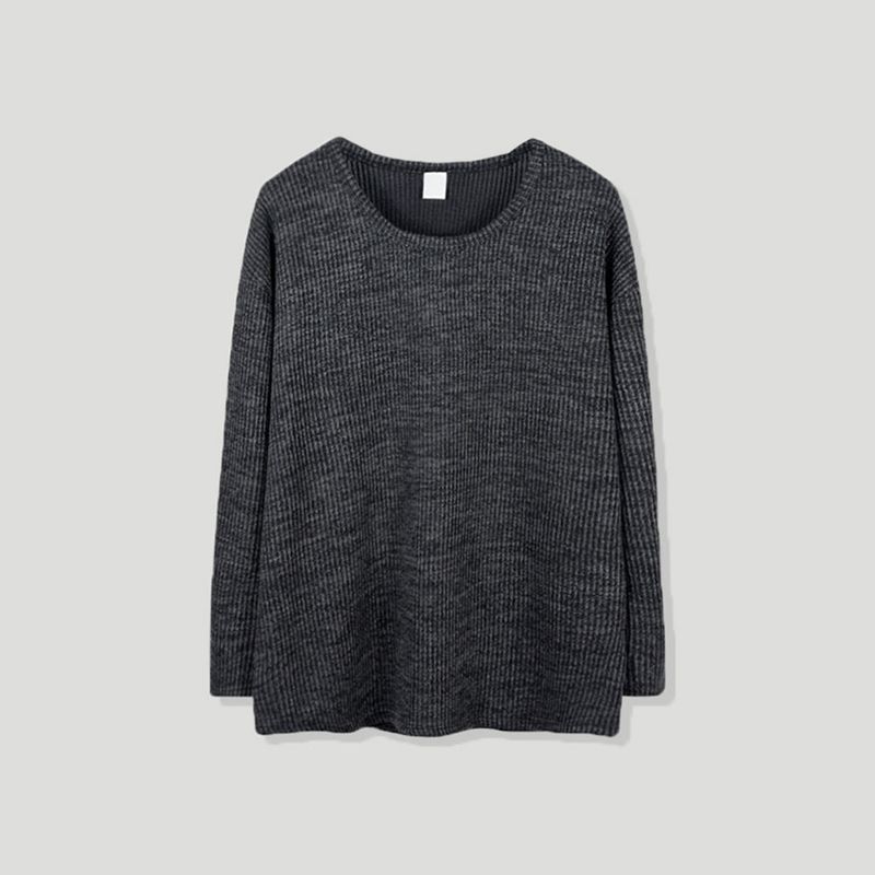 Hug Oversized Ribbed U-Neck Knit