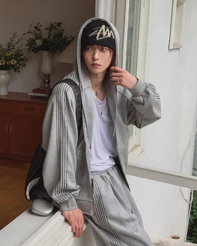 Kevin Track Hood Zip-Up