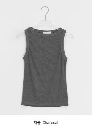Royan Color Round Ribbed Sleeveless