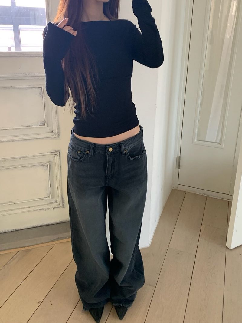 Slipover（スリップオーバー）の「Damage wide denim（Pants）」
