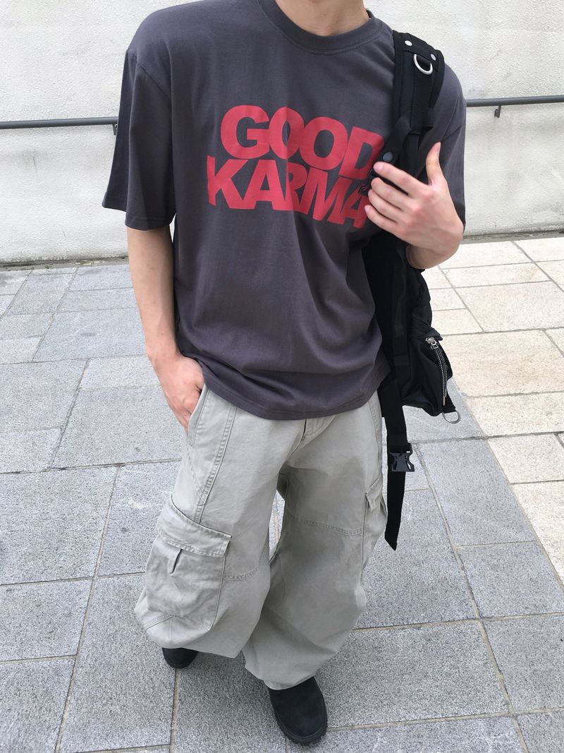 Barz Cut Curved Wide Pants 4C