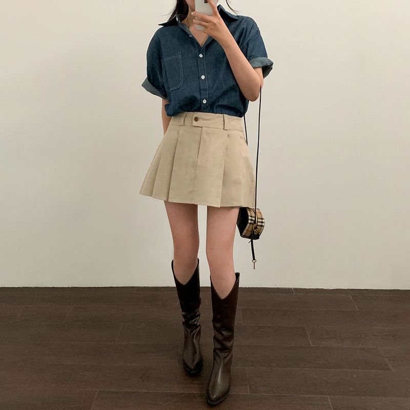 Pleated Mini Skort