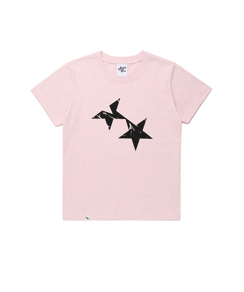 cavish（カビシ）の「W TWIN STAR SS TEE PINK(CV2GMFT516A)（Tops）」