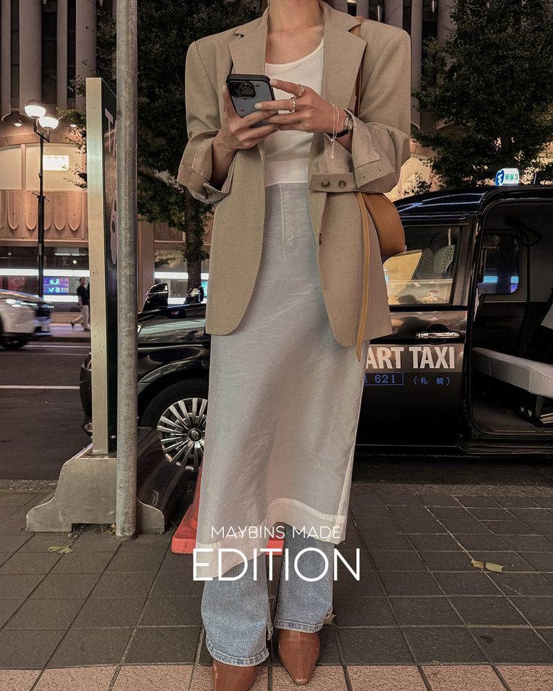 【MADE】See-through long skirt