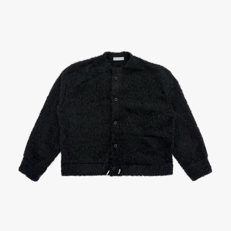 Airy texture cropped cardigan