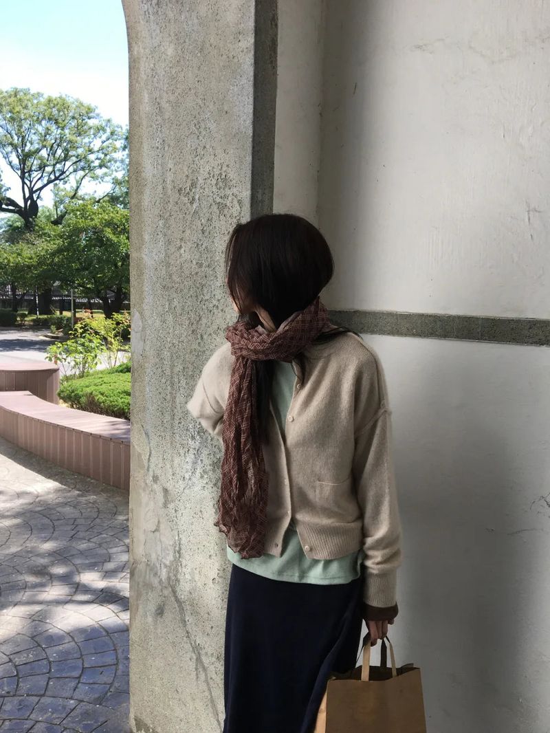 Kiki Pleated Check Scarf (2color)