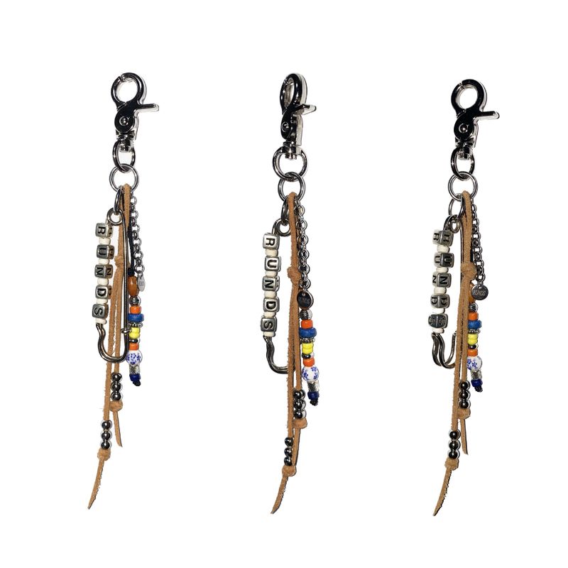 ethnic pin keyring (brown)